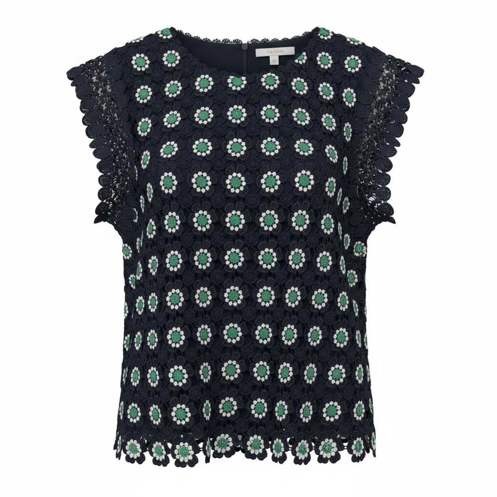 J. Crew Floral Crochet Sleeveless Top Size XL